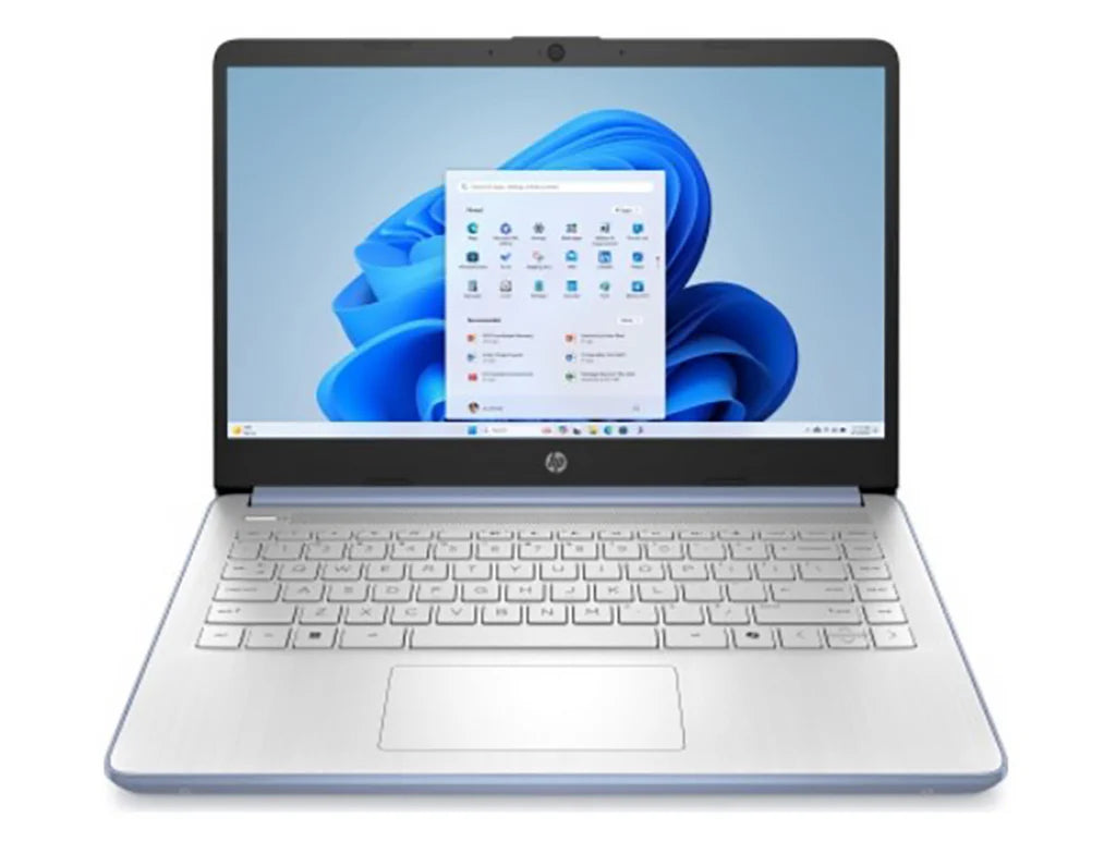 HP 14 inch Laptop, HD Display, Intel Celeron N4500, 4 GB RAM, 64 GB eMMC, Intel UHD Graphics, Windows 11 Home in S Mode, Sky Blue, 14-dq3500nr