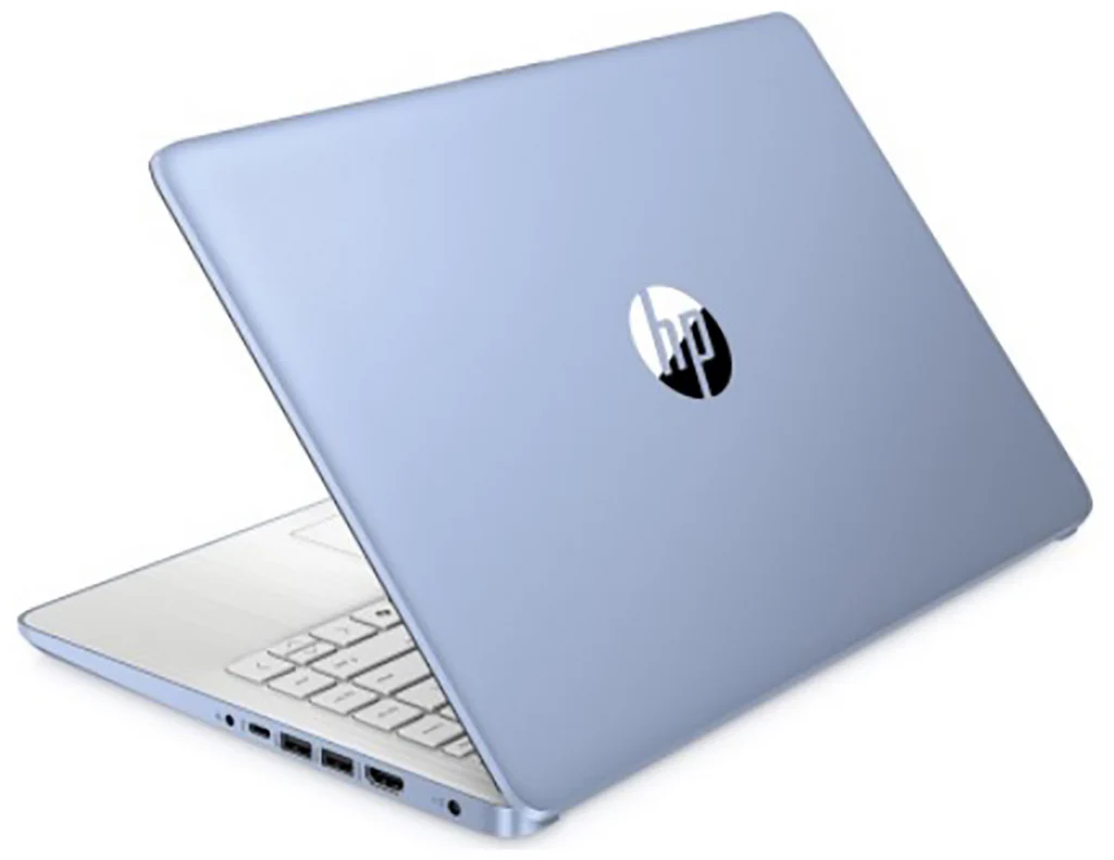 HP 14 inch Laptop, HD Display, Intel Celeron N4500, 4 GB RAM, 64 GB eMMC, Intel UHD Graphics, Windows 11 Home in S Mode, Sky Blue, 14-dq3500nr
